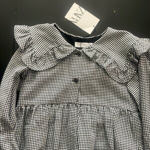 Zara Kids girl’s black and white dress size 10 New With Tags